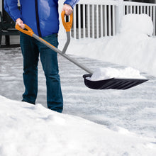 Load image into Gallery viewer, Ergie Systems ERG-SNSH18 Steel Shaft Impact Resistant Snow Shovel | 18-Inch Shovel | 48-Inch Shaft | Push/Scoop Combination Blade
