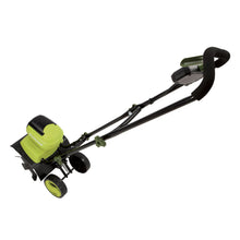 Load image into Gallery viewer, Sun Joe iON12TL 40-Volt iONMAX Cordless Garden Tiller/Cultivator Kit | 12-Inch | W/ 4.0-Ah Battery and Charger
