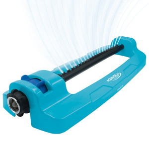 Aqua Joe SJI-OMS20 Indestructible Jumbo Metal Base Oscillating Sprinkler | 4,400 Sq Ft Coverage