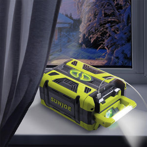 Snow Joe + Sun Joe iON100V-5AMP Lithium-iON Battery | 100-Volt | 5.0-Ah | Dual USB Ports for Advanced Smart Phone Charging