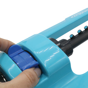 Aqua Joe SJI-OMS20 Indestructible Jumbo Metal Base Oscillating Sprinkler | 4,400 Sq Ft Coverage