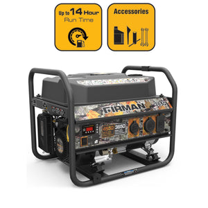 FIRMAN P03609 4550/3650 Watt Gas Recoil Start Generator, cETL (Camo)