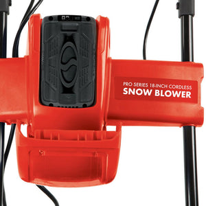 Snow Joe iON18SB-PRO-RED 40V iONMAX Cordless Single Stage Snow Blower Kit | 18-Inch | W/ 5.0-Ah Battery and Charger (Red)